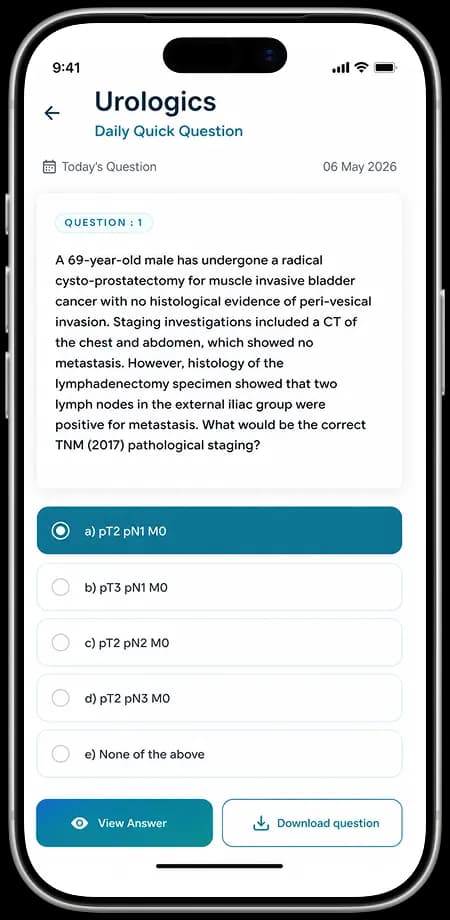 Daily quiz app screen